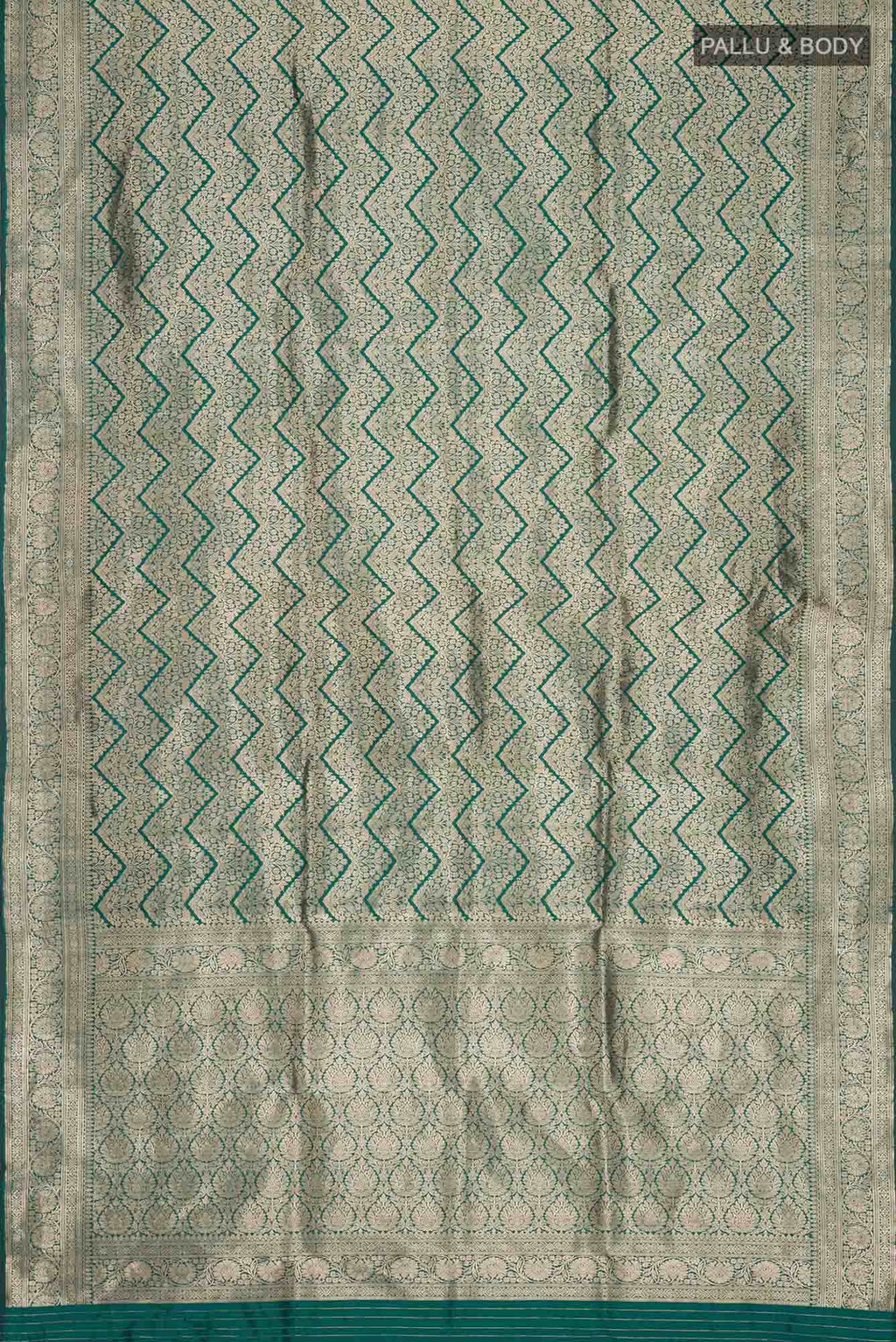 Green Banarasi Katan Silk Saree