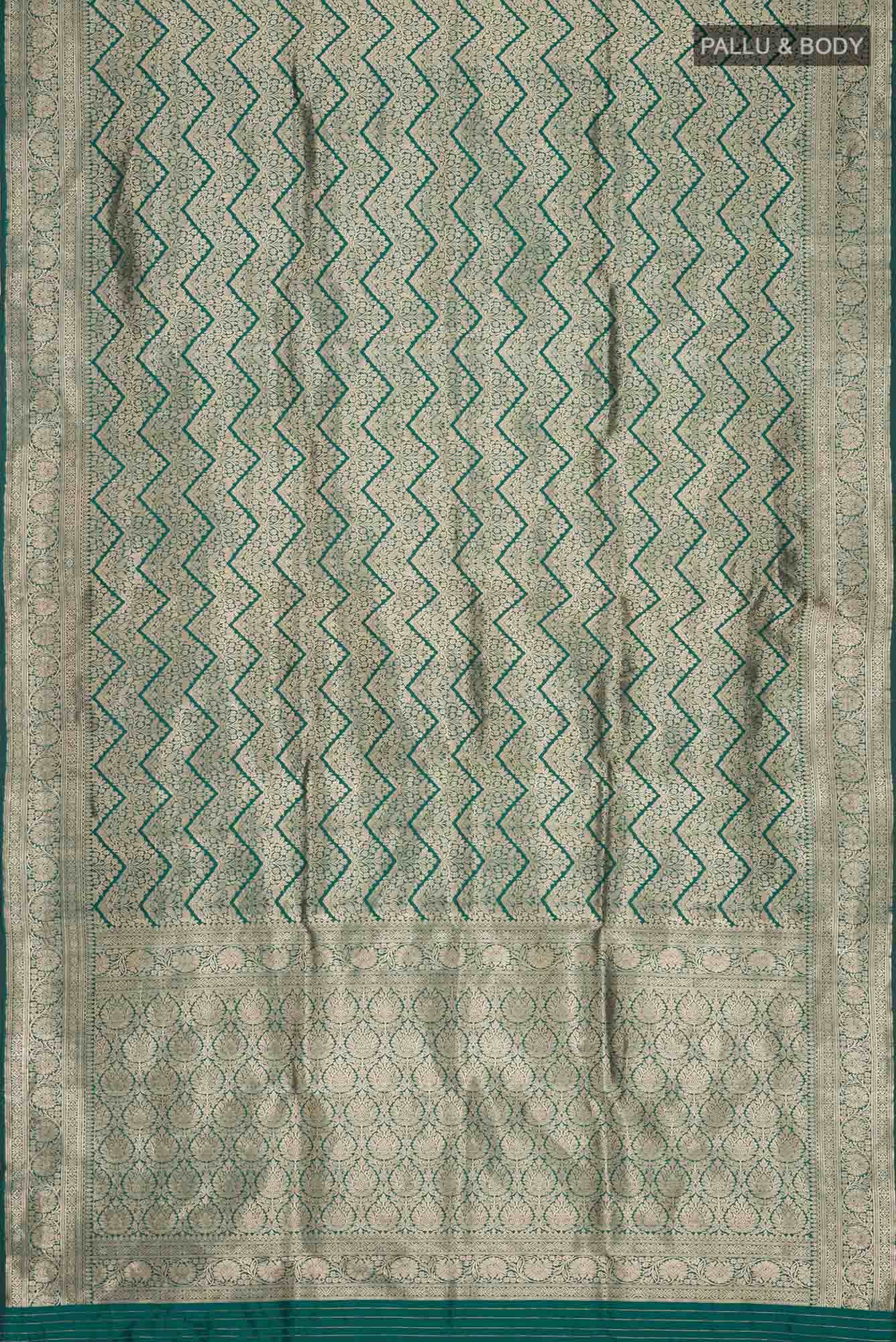 Green Banarasi Katan Silk Saree