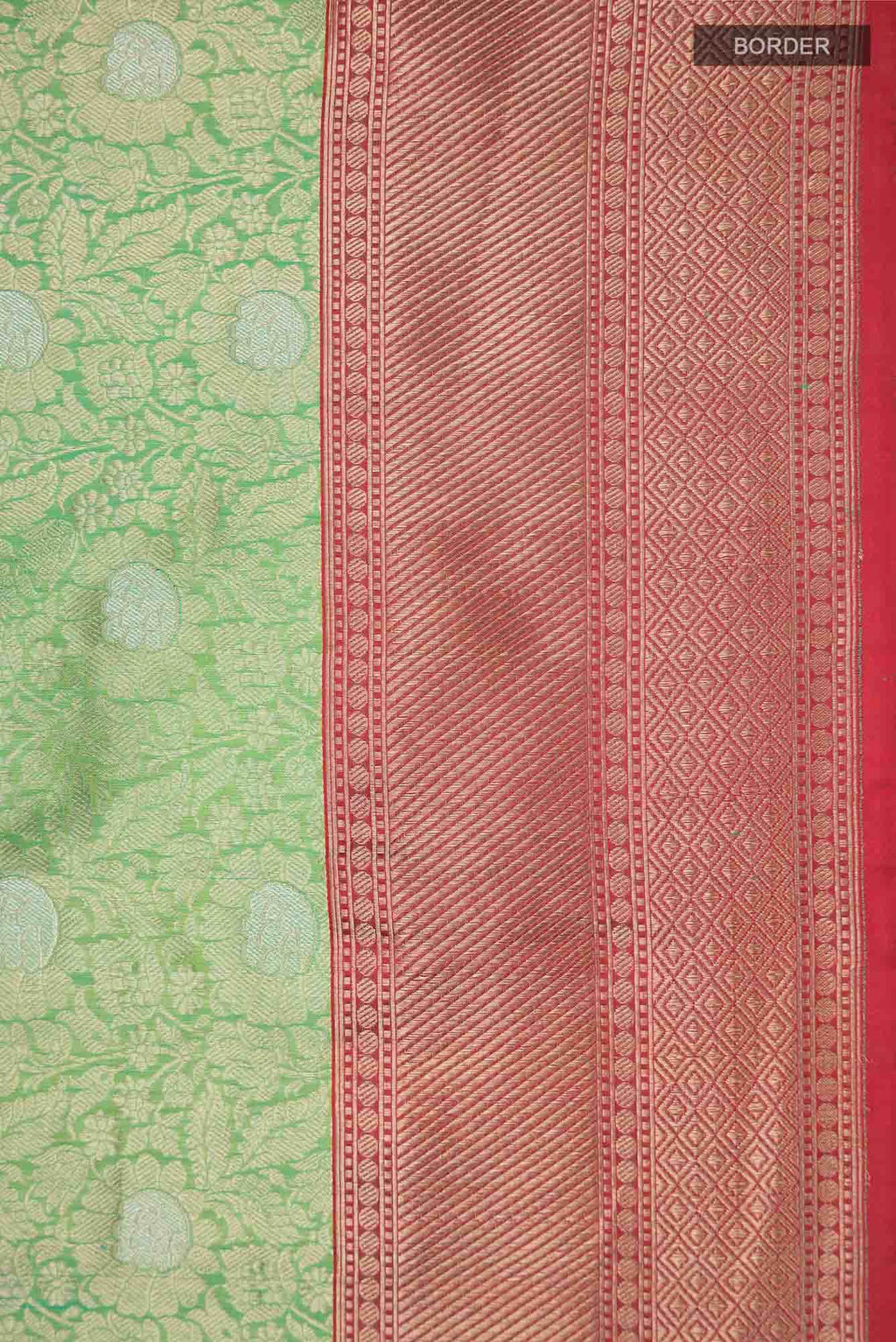 Green Banarasi Katan Silk Saree