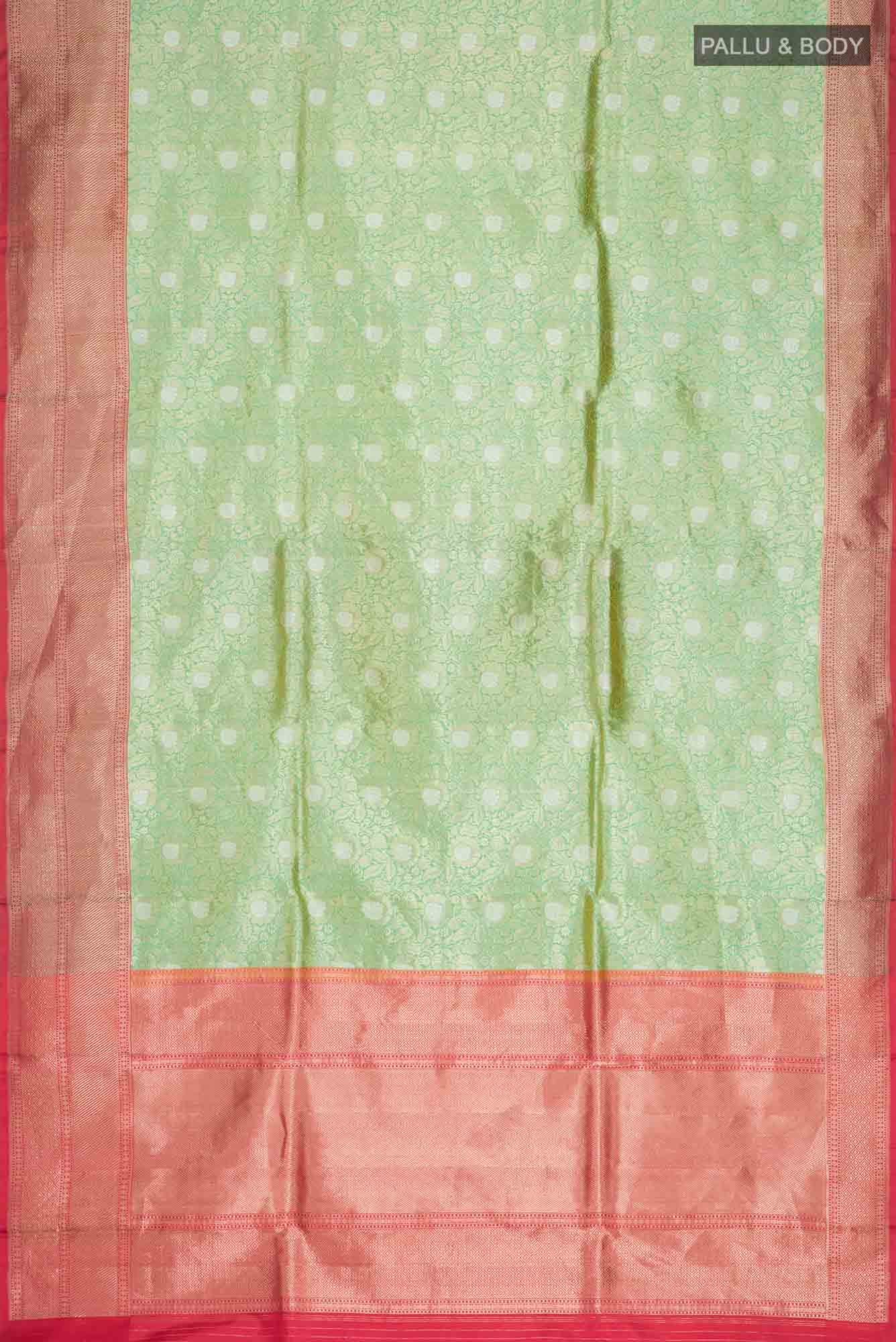 Green Banarasi Katan Silk Saree