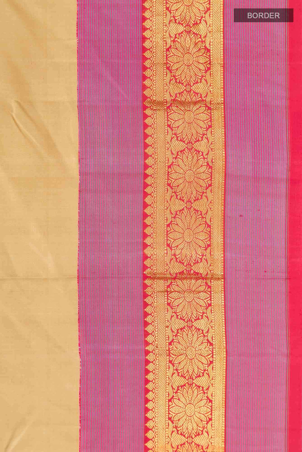 Beige Kanchipuram Silk Saree
