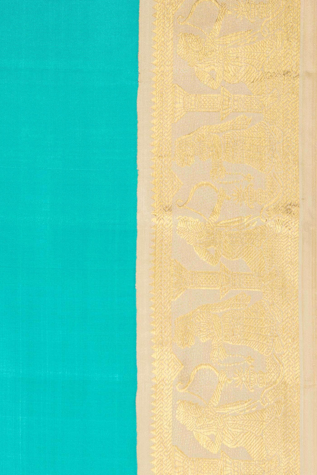 Pure Silk Pure Zari Sky Blue Dual Tone Kanchipuram Saree