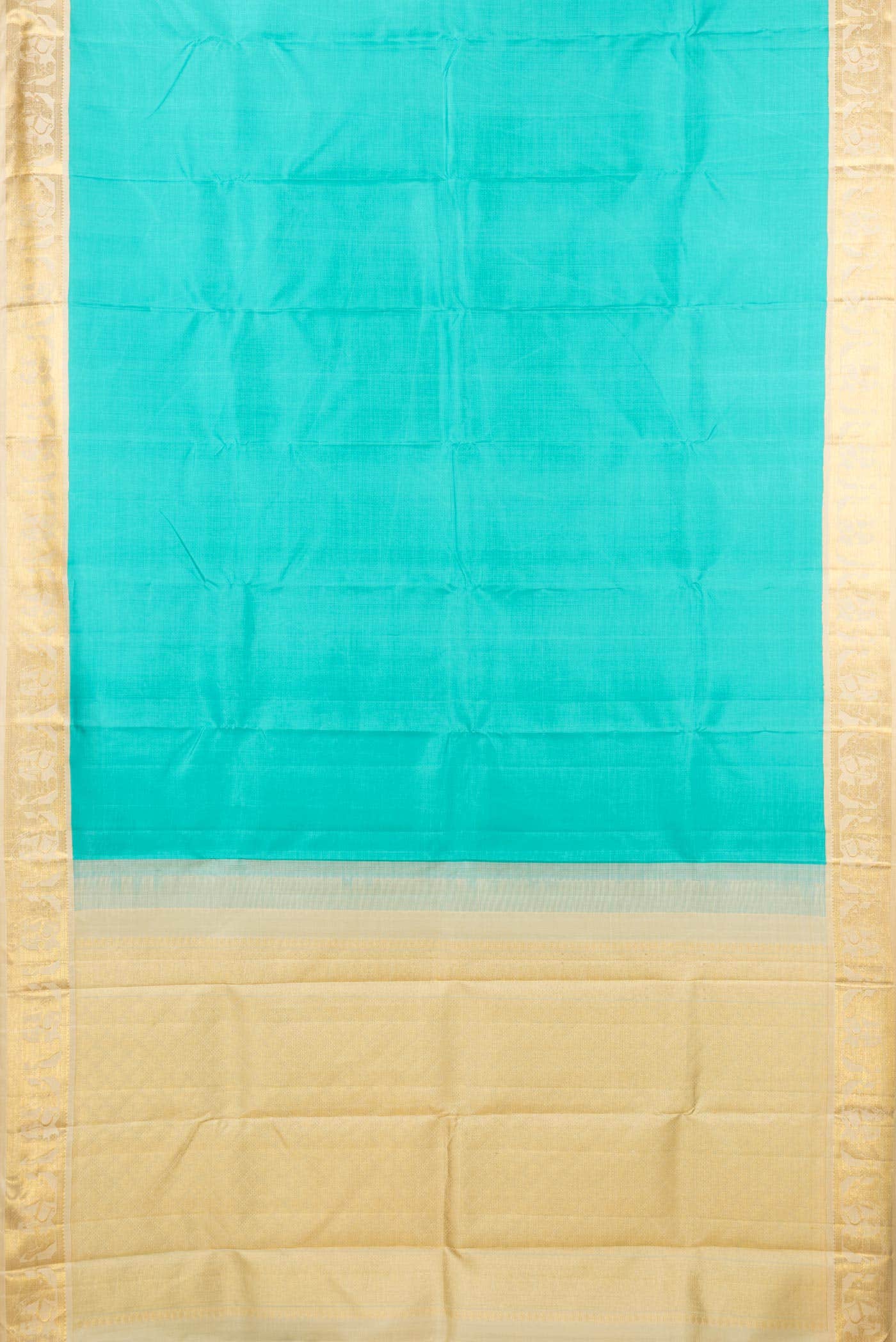 Pure Silk Pure Zari Sky Blue Dual Tone Kanchipuram Saree