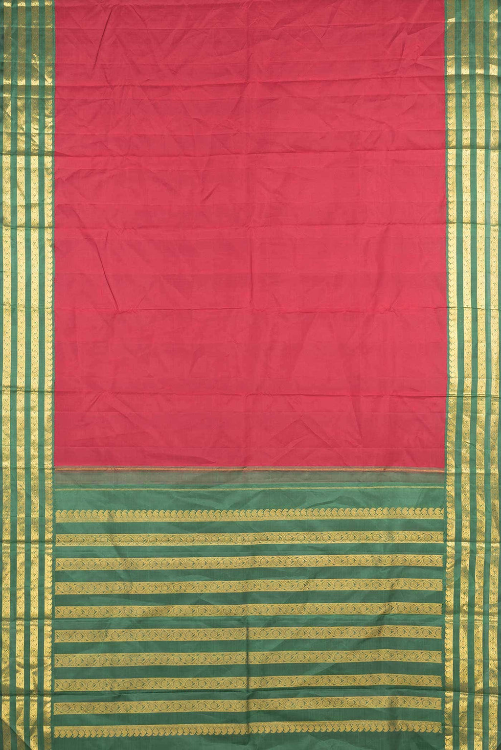 Pure Silk Pure Zari Maroon Dual Tone Kanchipuram Saree