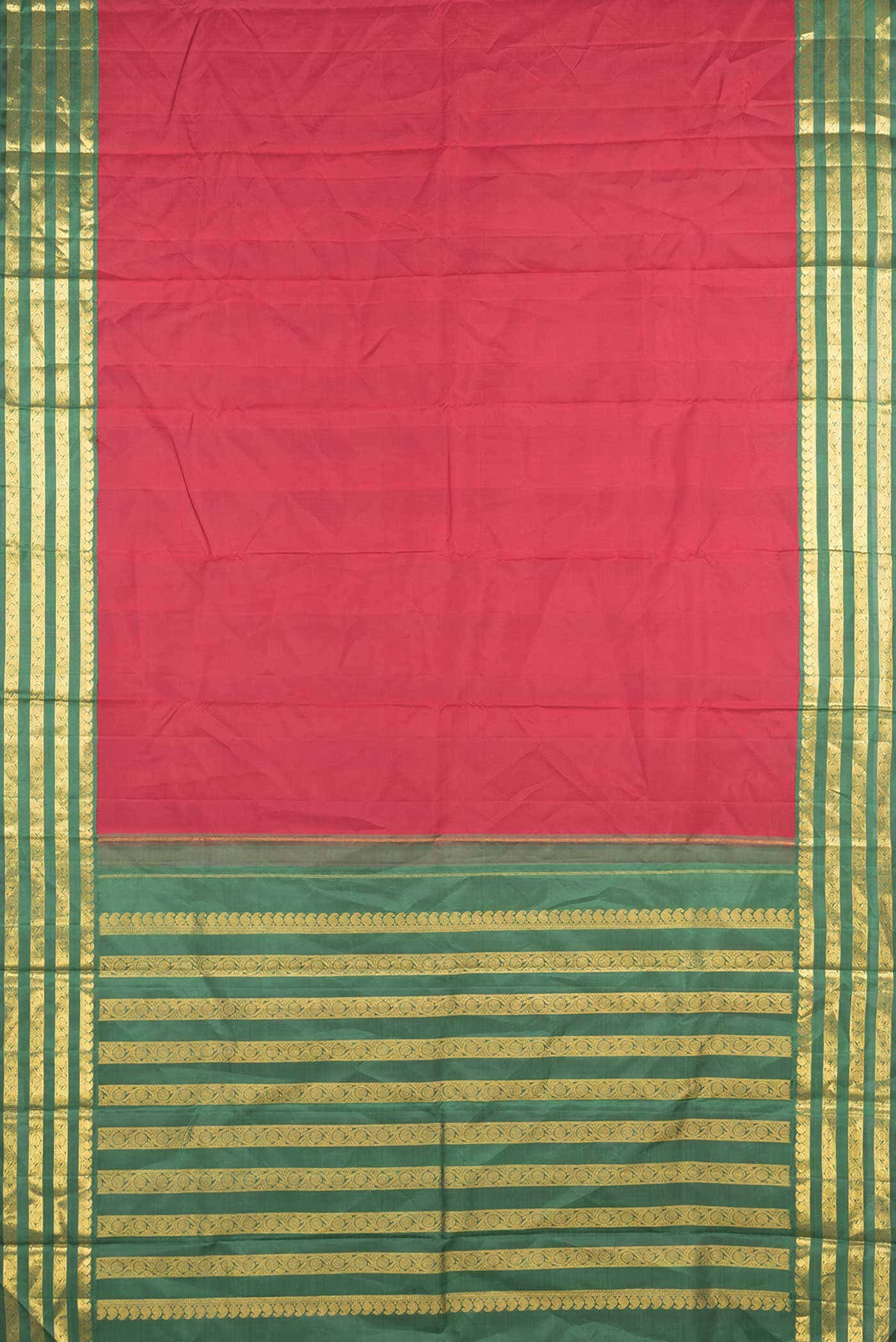 Pure Silk Pure Zari Maroon Dual Tone Kanchipuram Saree
