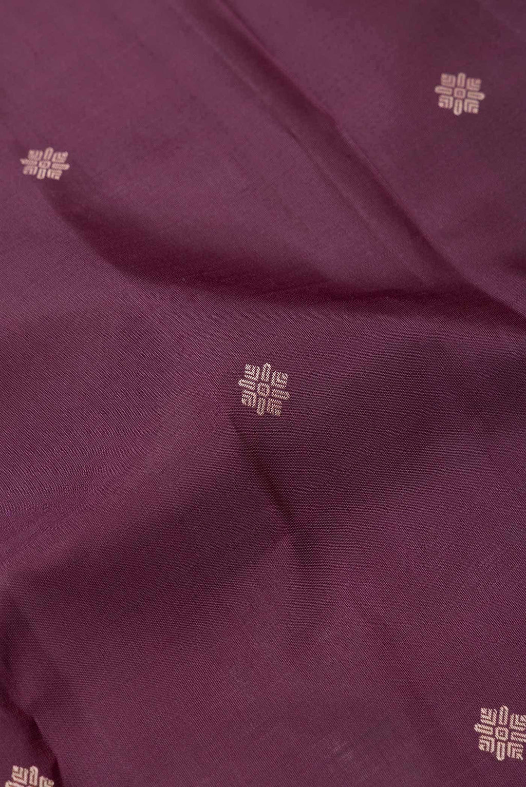 Pure Silk Pure Zari Burgundy Dual Tone Kanchipuram Saree
