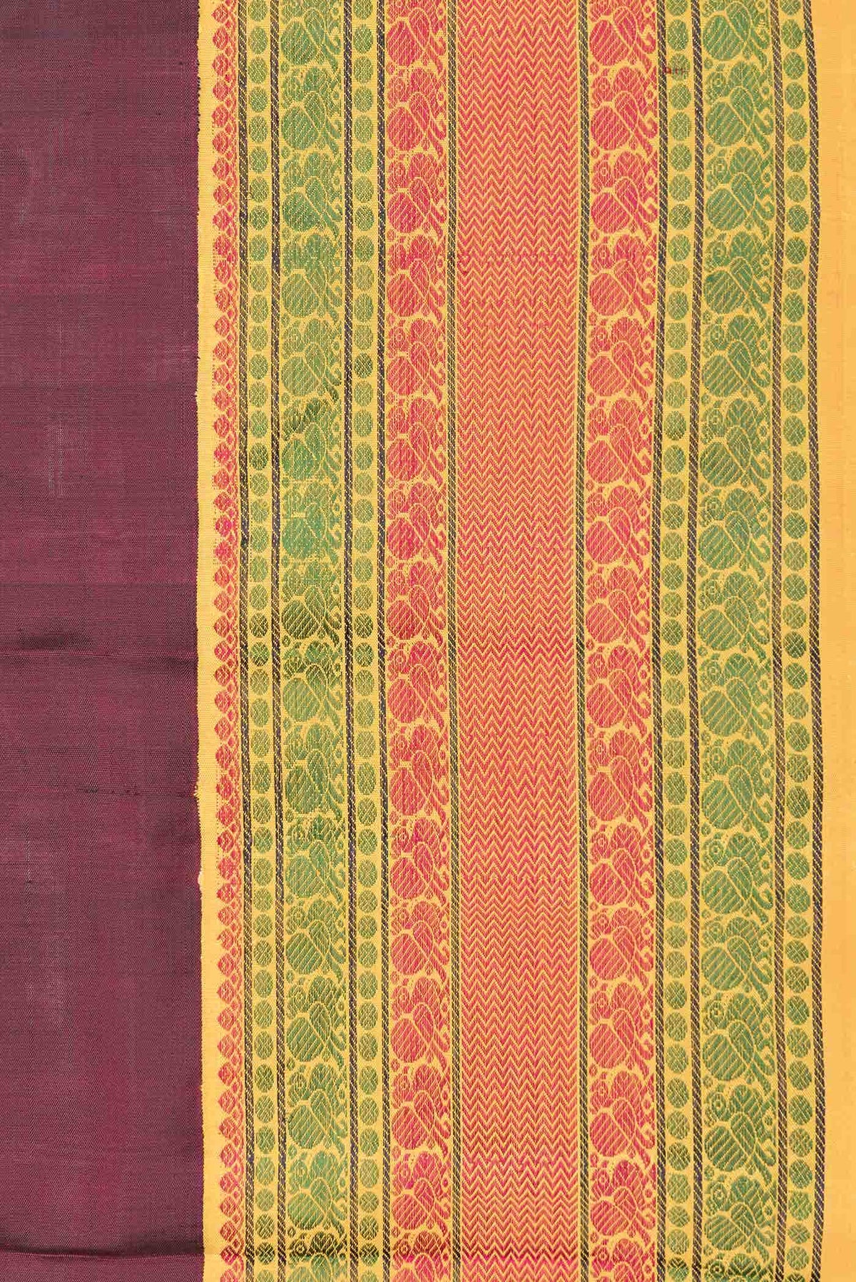 Maroon Dual Tone Kanjivaram Silk Saree