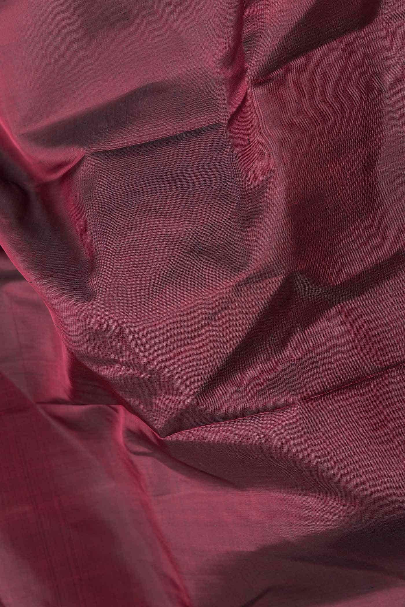 Maroon Dual Tone Kanchipuram Silk Saree