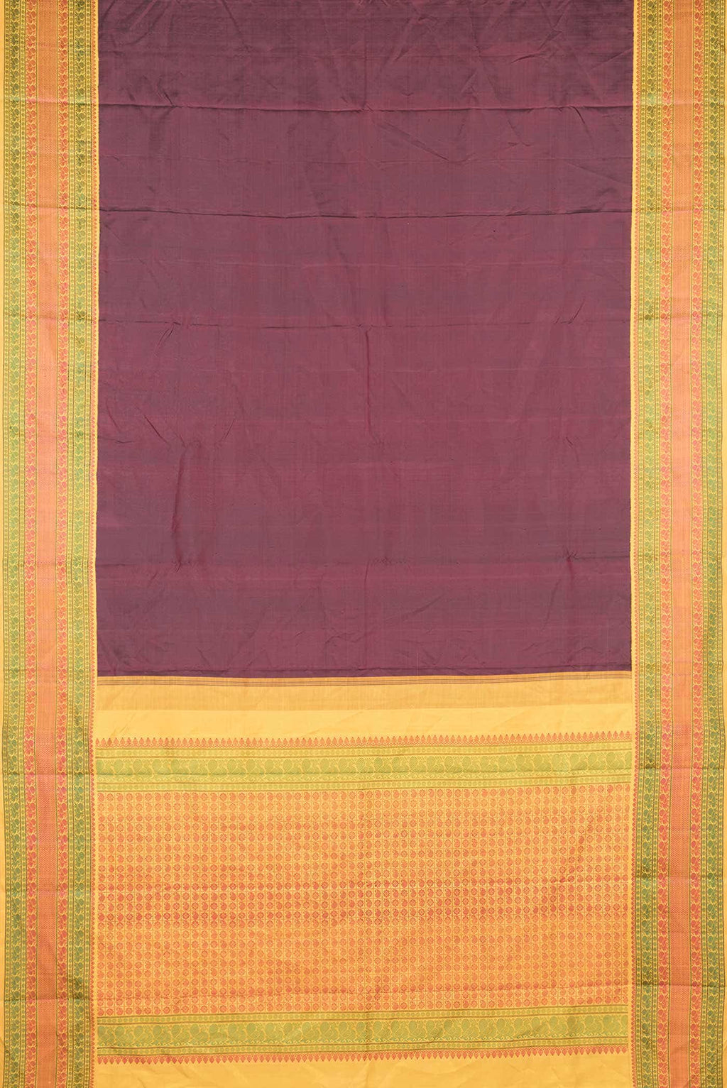 Maroon Dual Tone Kanchipuram Silk Saree
