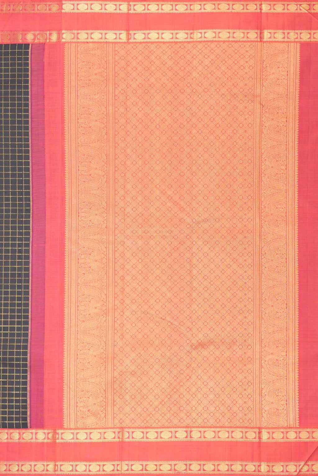 Pure Silk Pure Zari Black Kanchipuram Saree