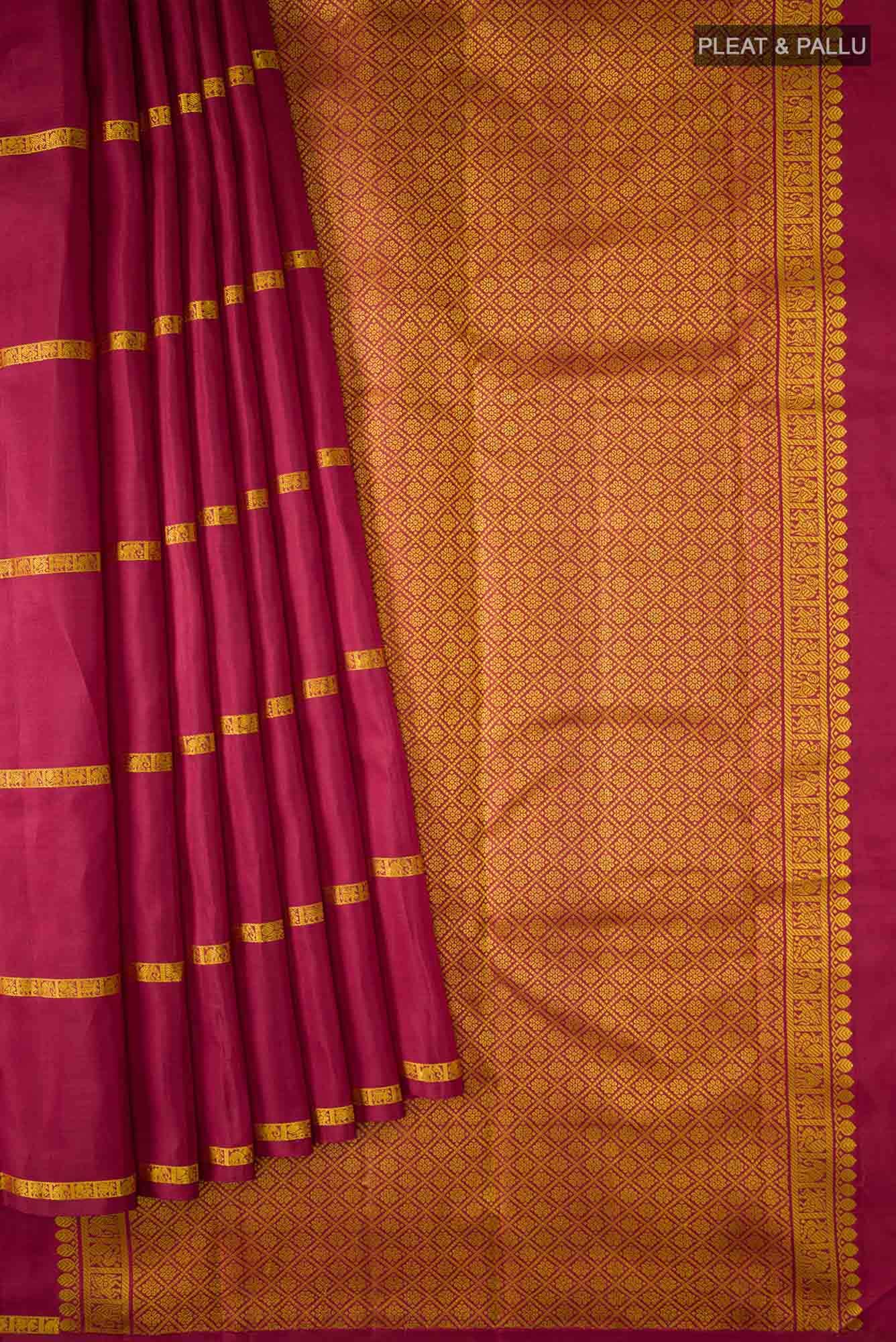 Maroon Kanchipuram Silk Saree