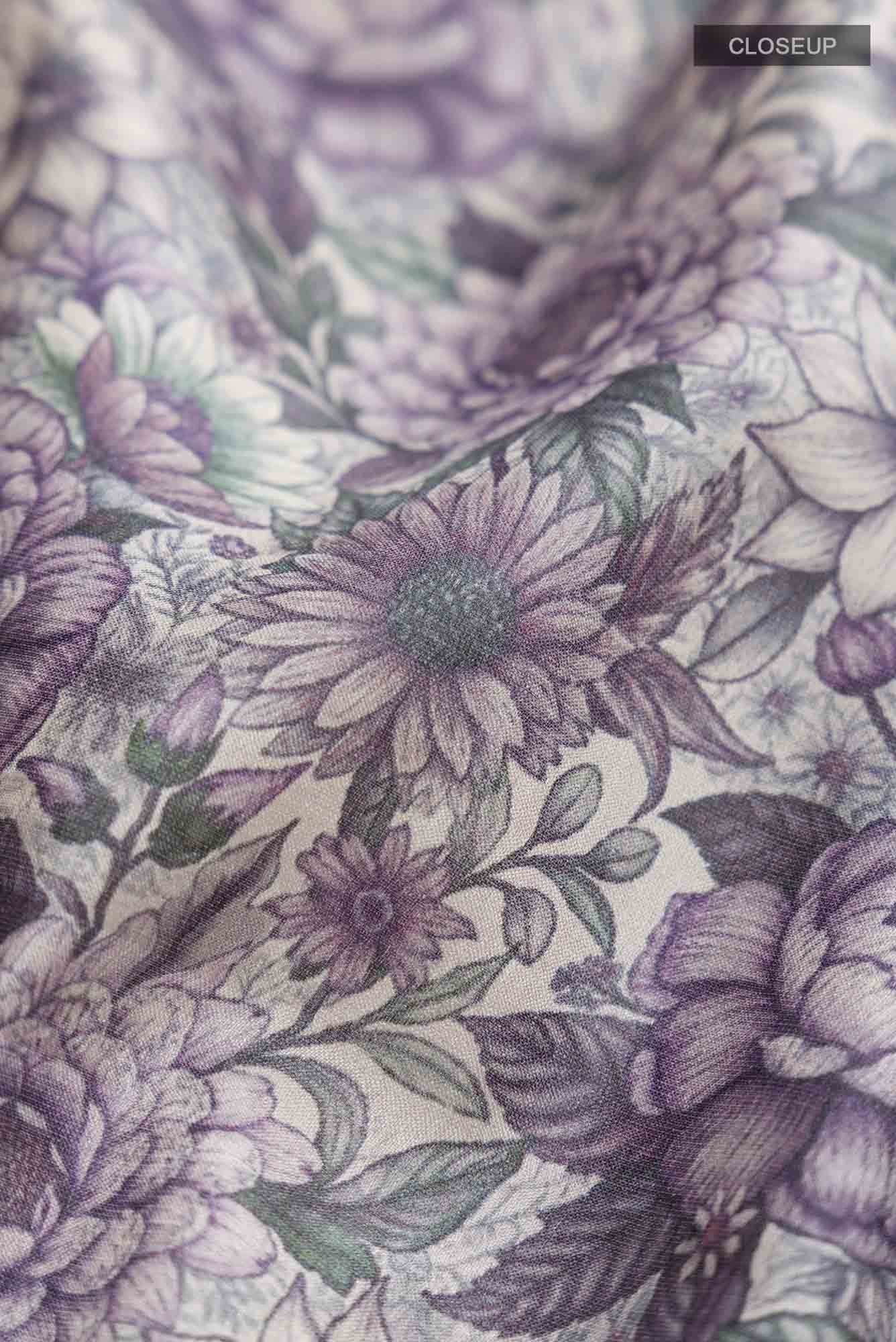 Violet Bhagalpuri Tussar Silk Saree