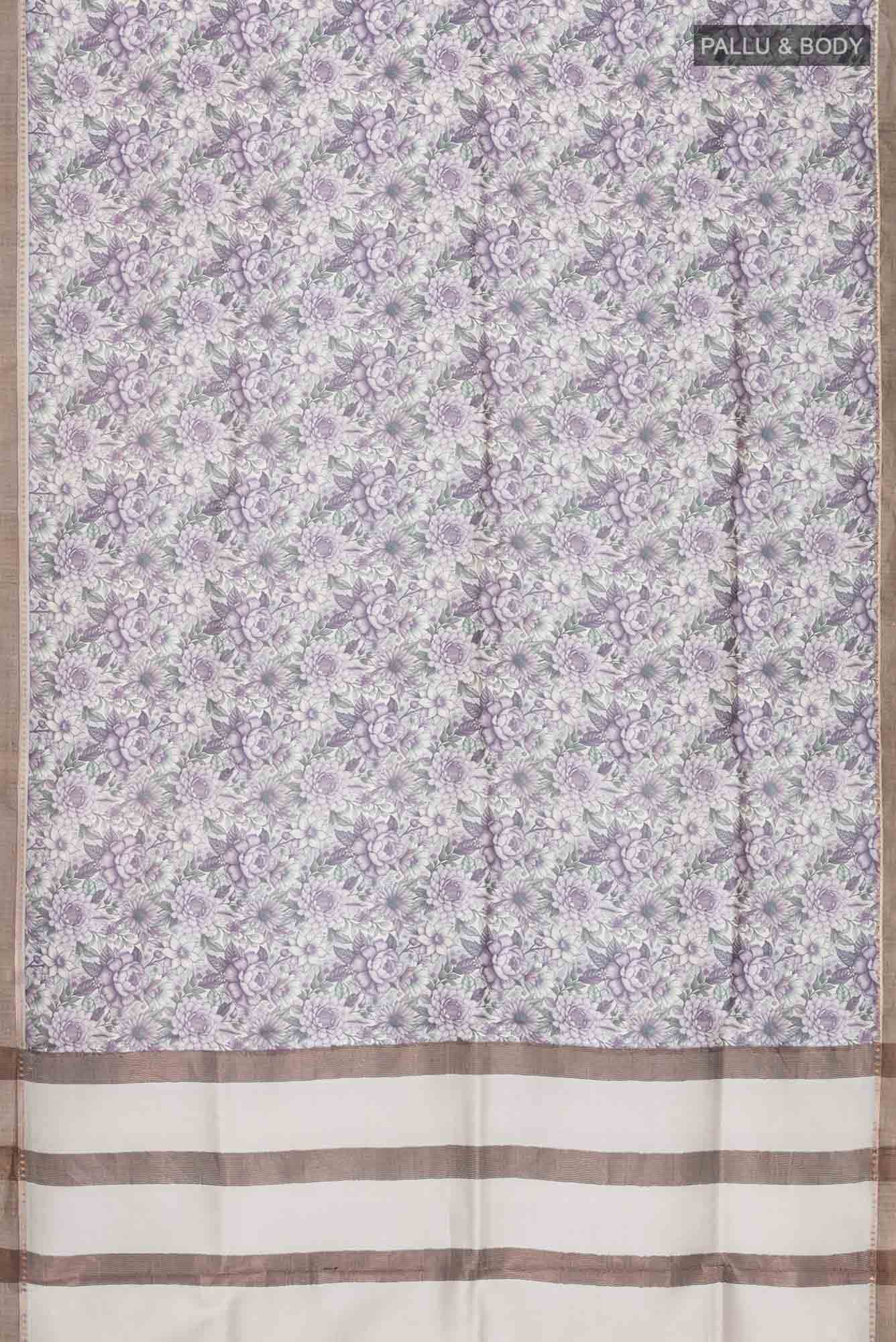 Violet Bhagalpuri Tussar Silk Saree