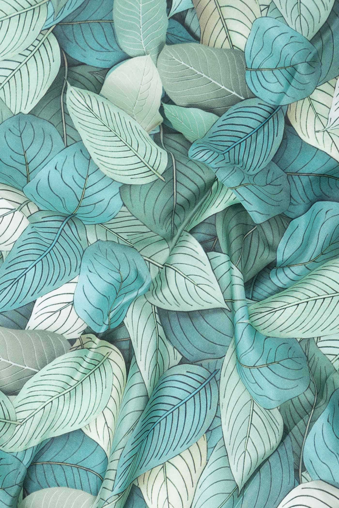 Light Green Printed Silk Saree