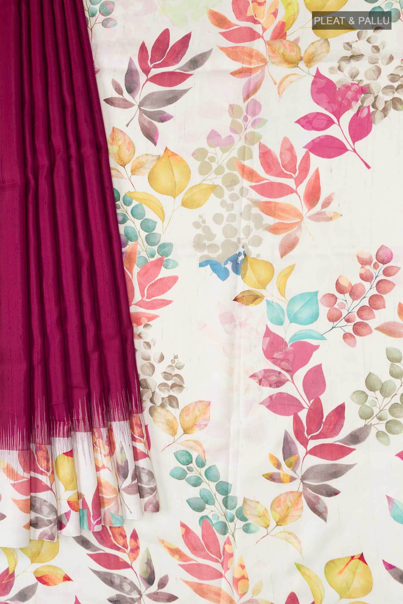 Magenta Soft Silk Saree