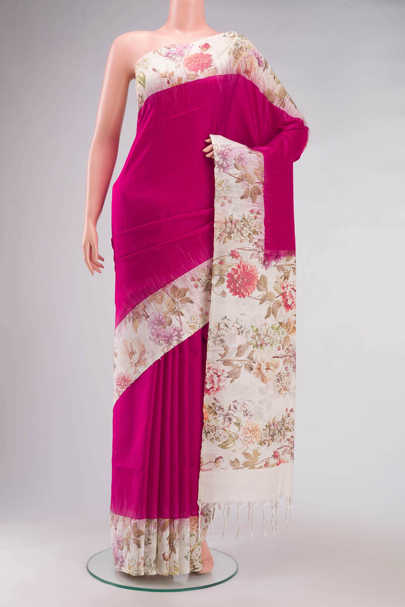 Pink Soft Silk Saree