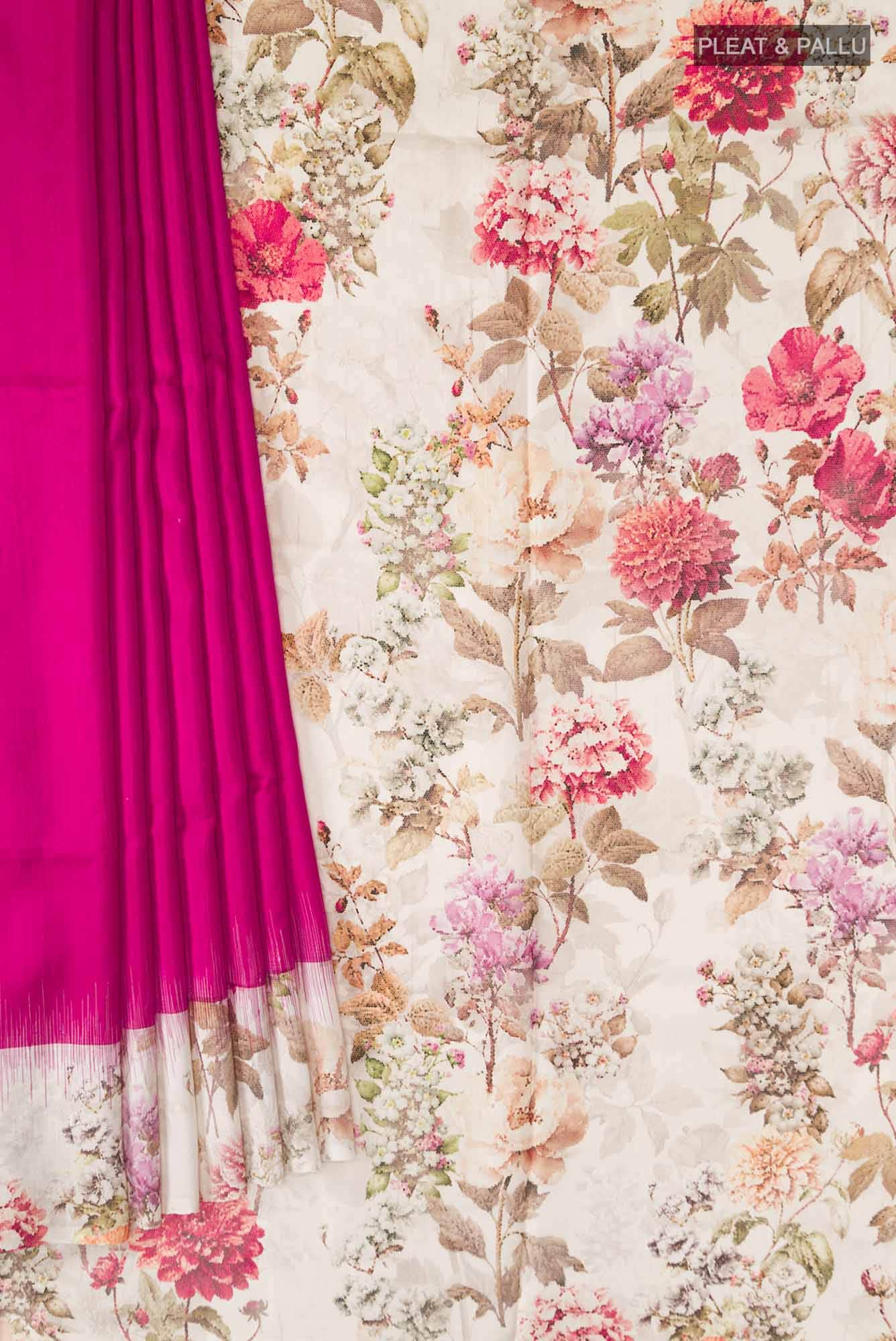 Pink Soft Silk Saree