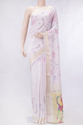 Pink Linen Saree