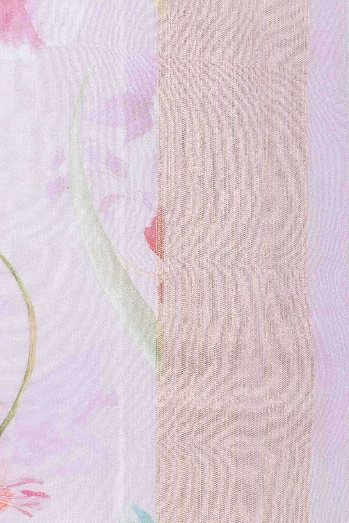 Pure Silk Pure Zari Pink Dual Tone Linen Saree