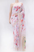 Pure Silk Pure Zari Pink Dual Tone Linen Saree