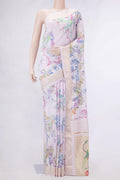 Pink Linen Saree
