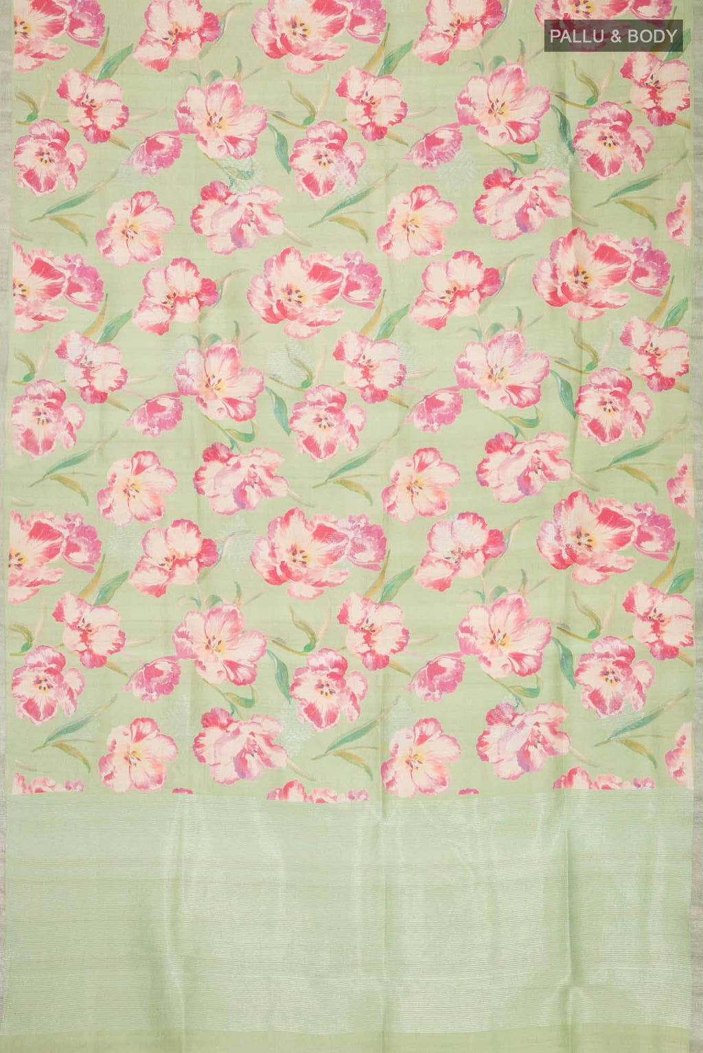 Green Tussar Silk Saree