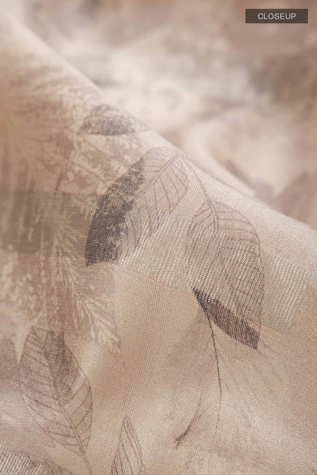 Beige Tussar Silk Saree