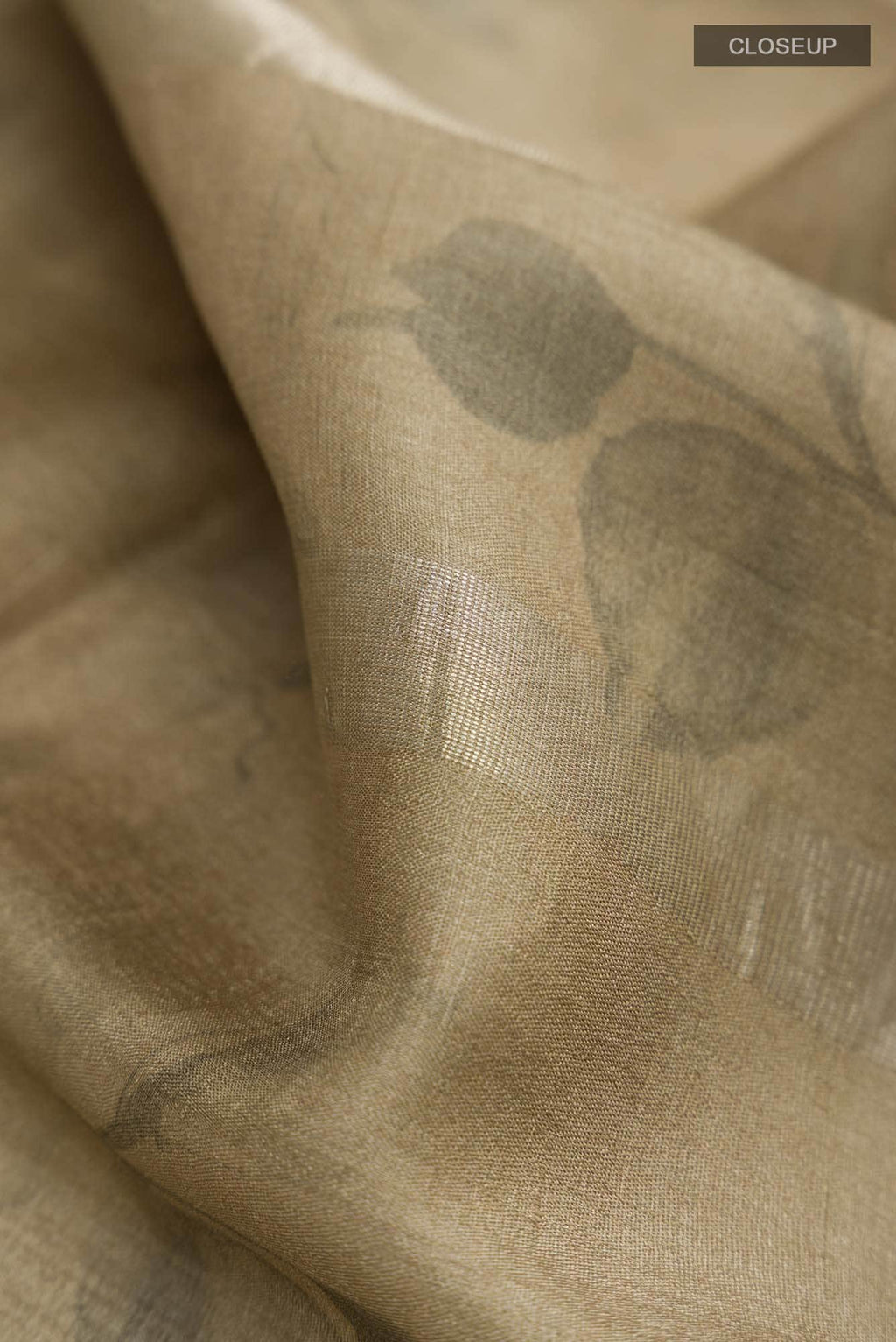 Brown Tussar Silk Saree