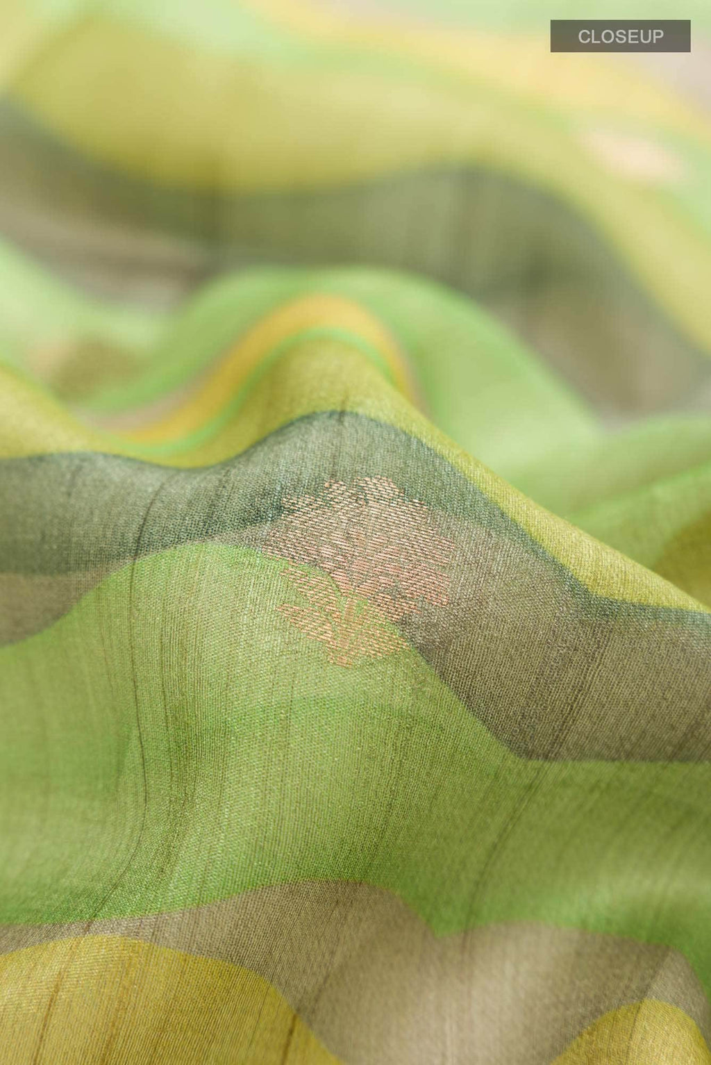 Green Bhagalpuri Tussar Silk Saree