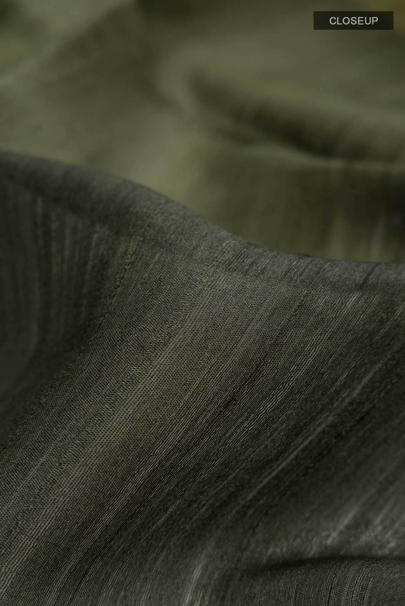 Green Bhagalpuri Tussar Silk Saree
