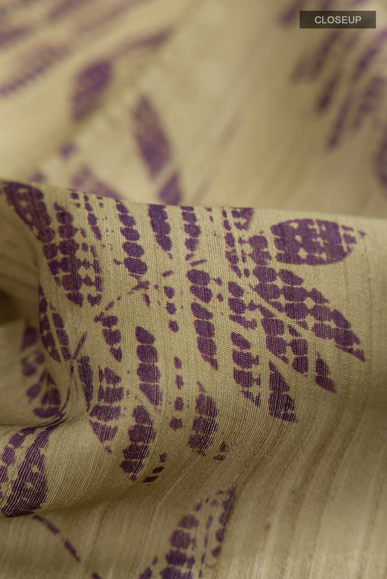Green Bhagalpuri Tussar Silk Saree