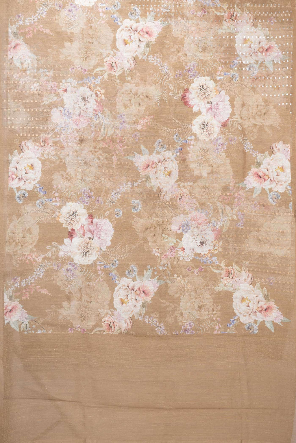 Beige Dual Tone Tussar Silk Saree