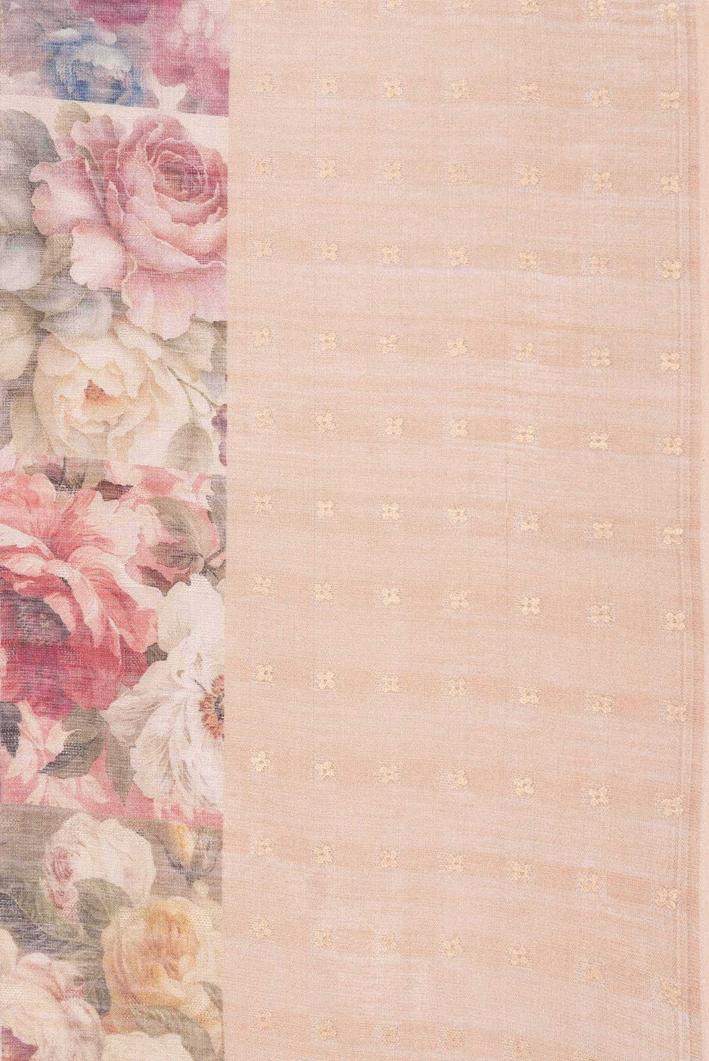 Pink Dual Tone Tussar Silk Saree