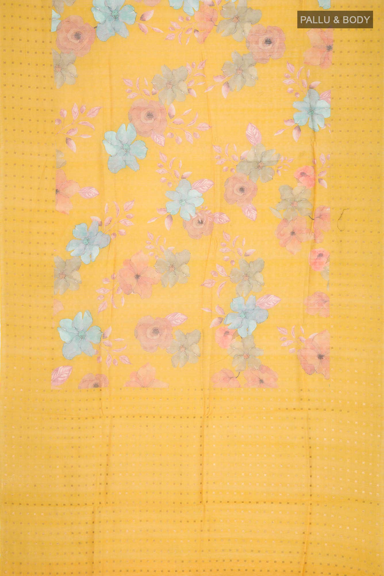Yellow Bhagalpuri Tussar Silk Saree
