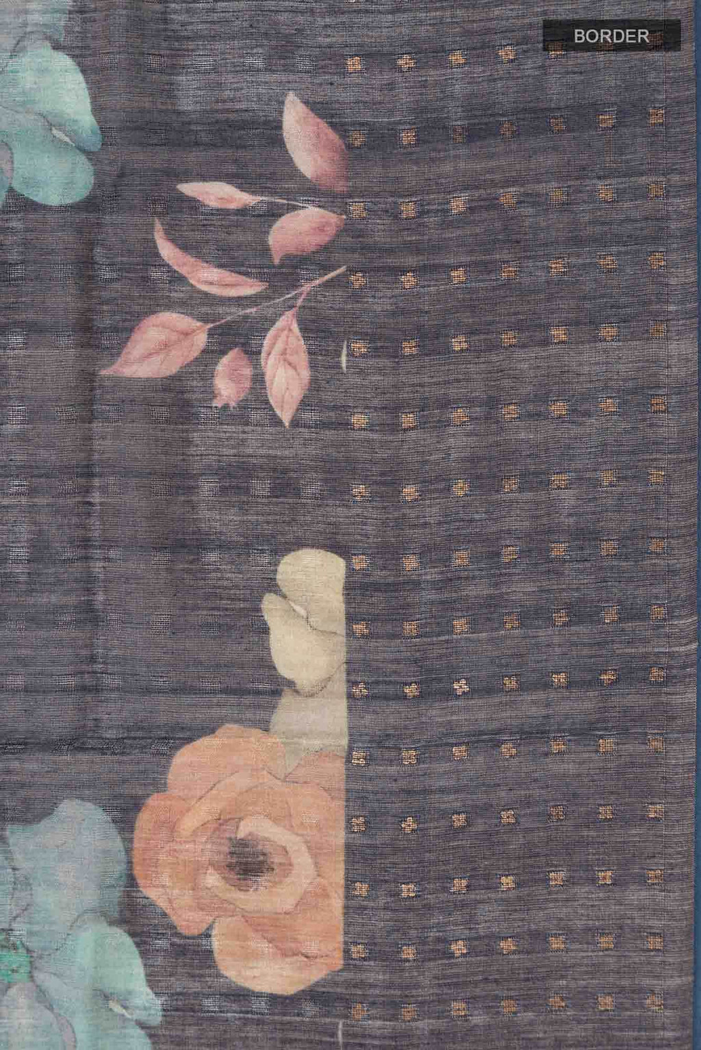 Blue Bhagalpuri Tussar Silk Saree