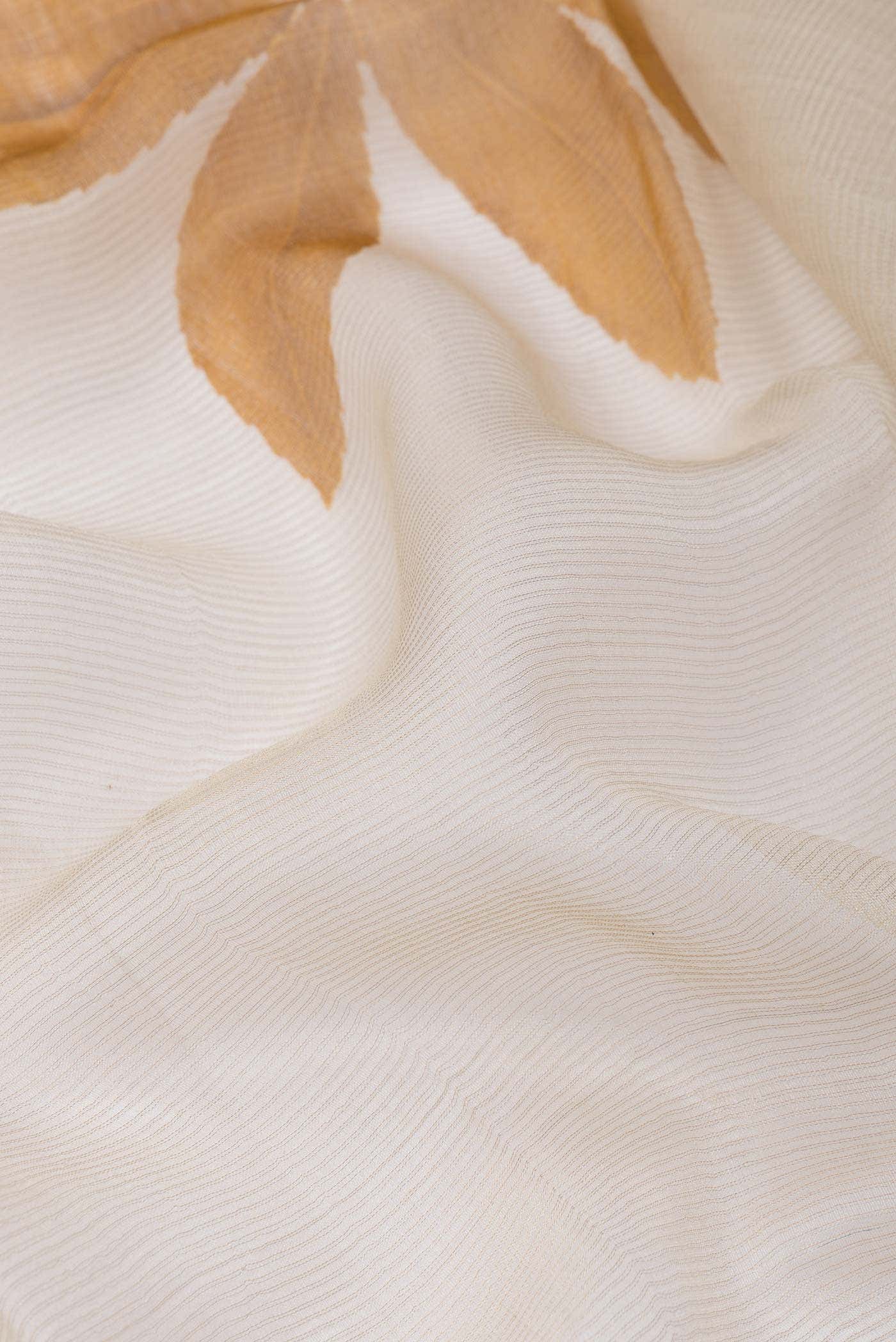 Beige Dual Tone Tussar Silk Saree