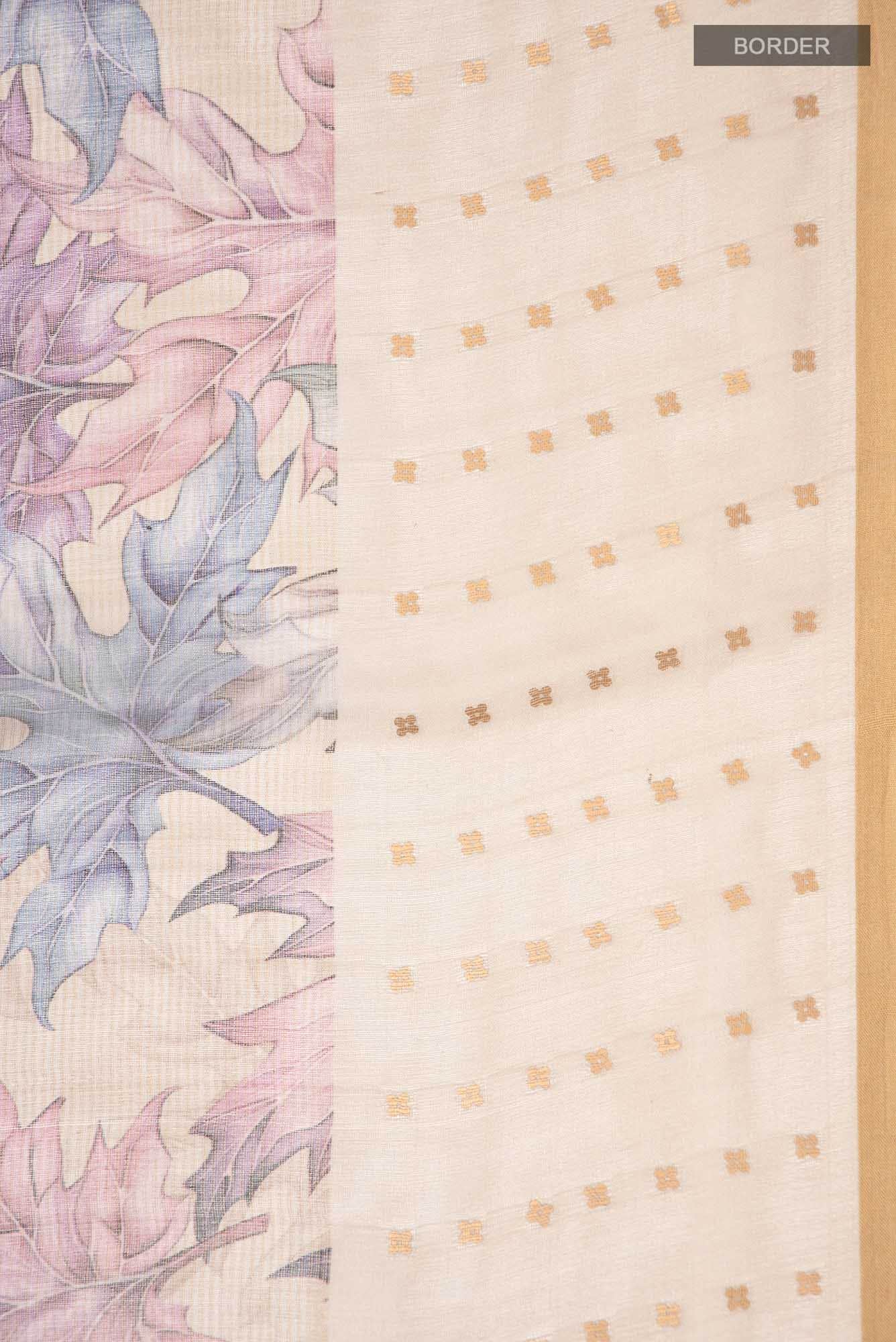 Grey Organza Silk Saree
