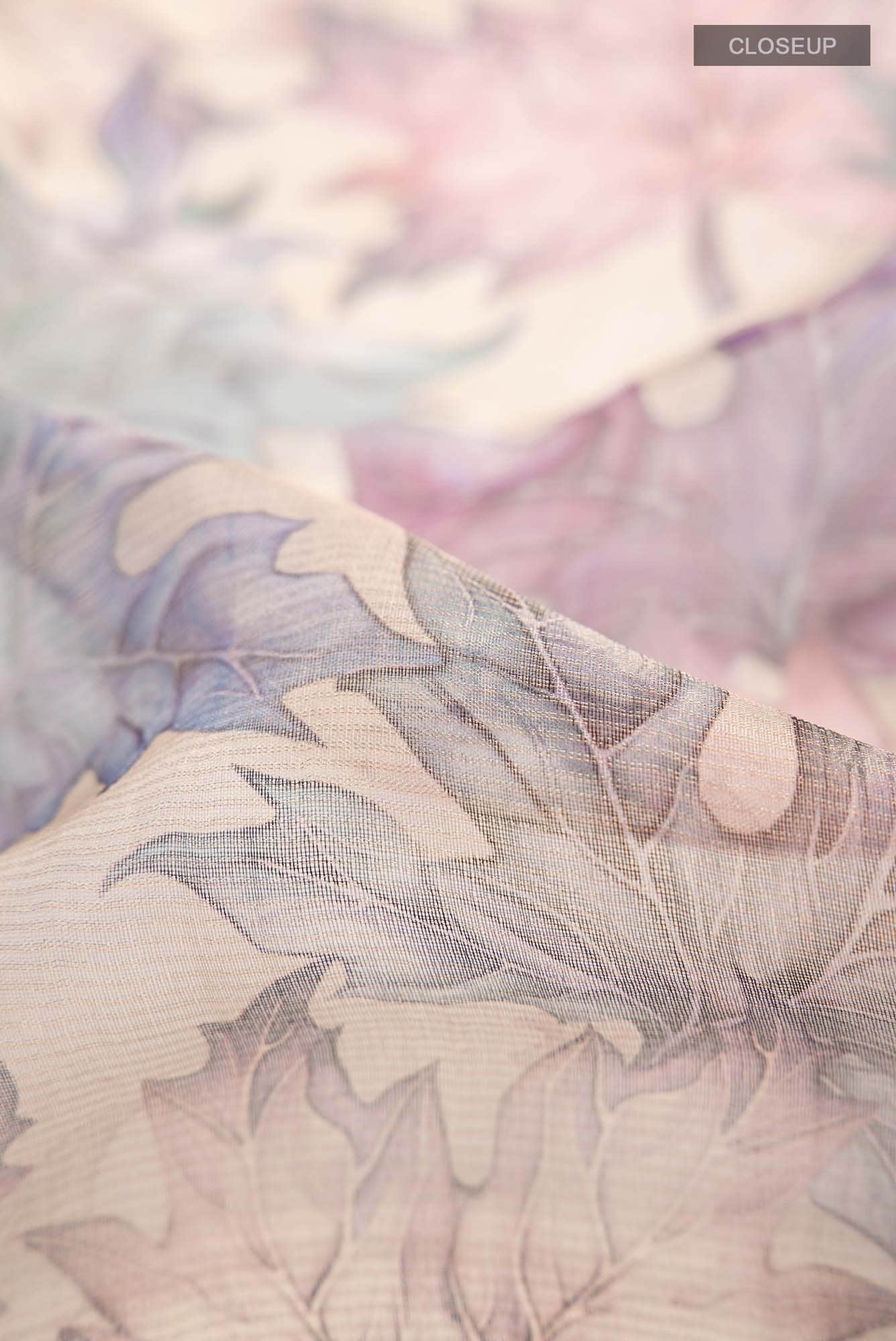Grey Organza Silk Saree