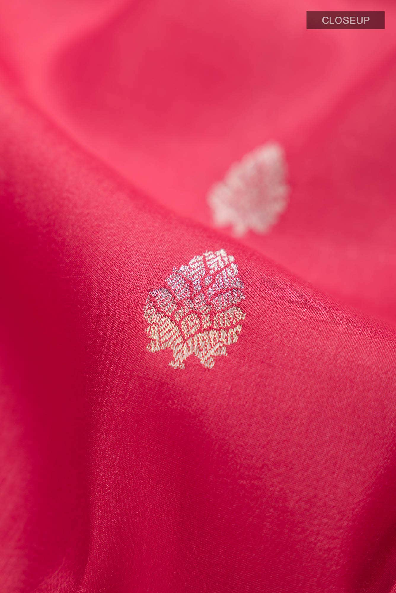 Red Tussar Silk Saree