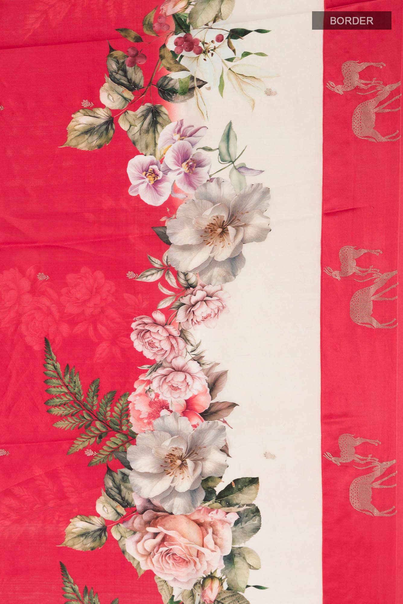 Red Banarasi Raw Silk Saree