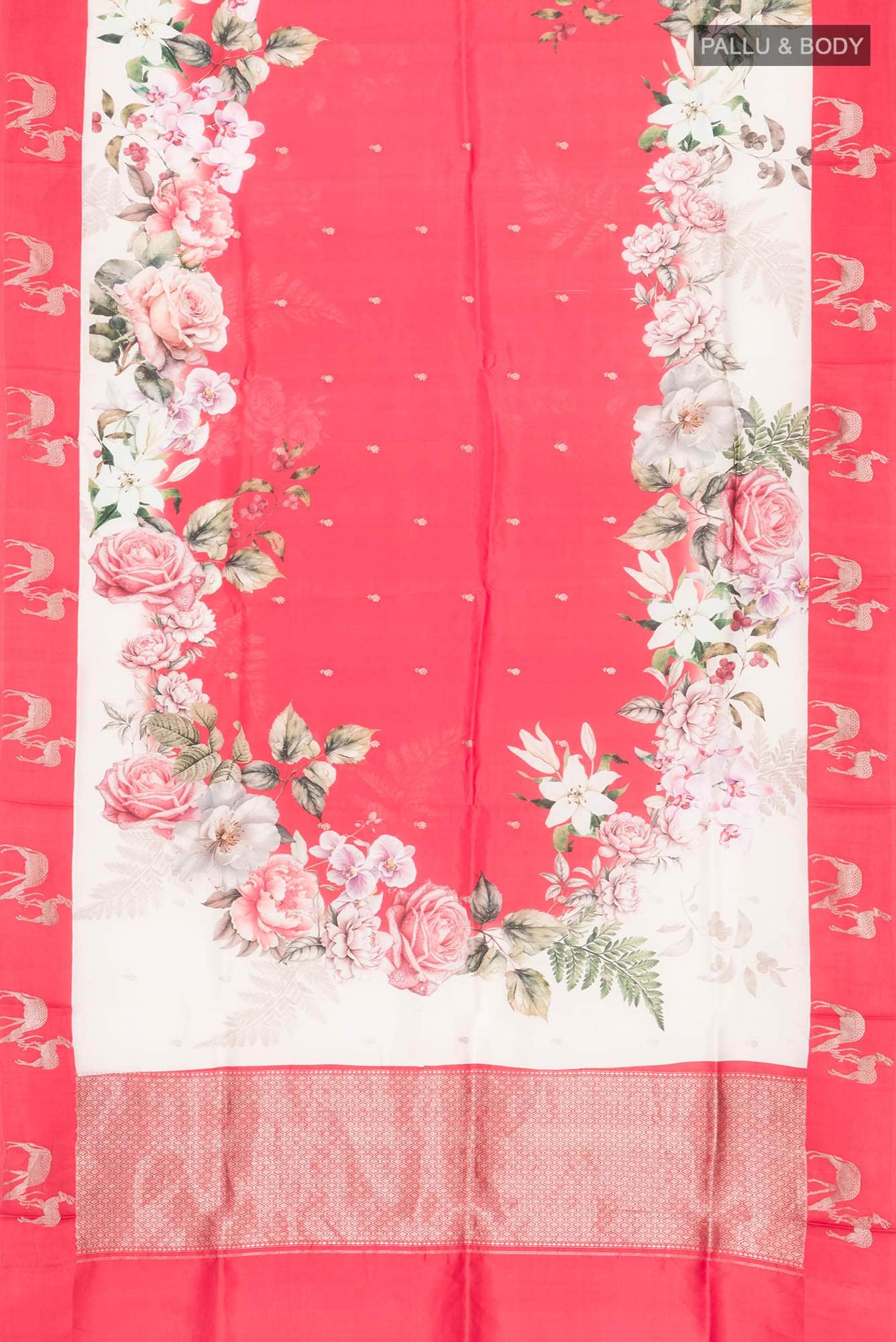 Red Banarasi Raw Silk Saree