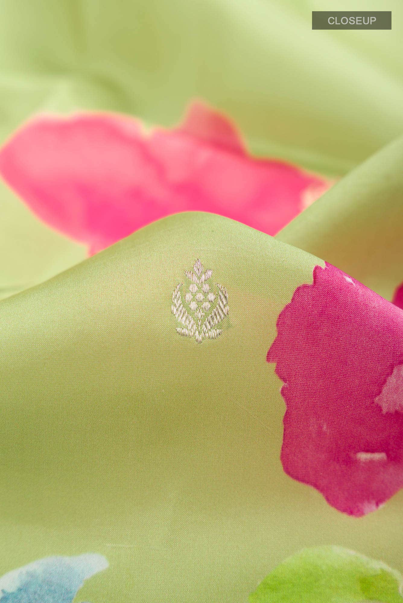 Green Banarasi Raw Silk Saree