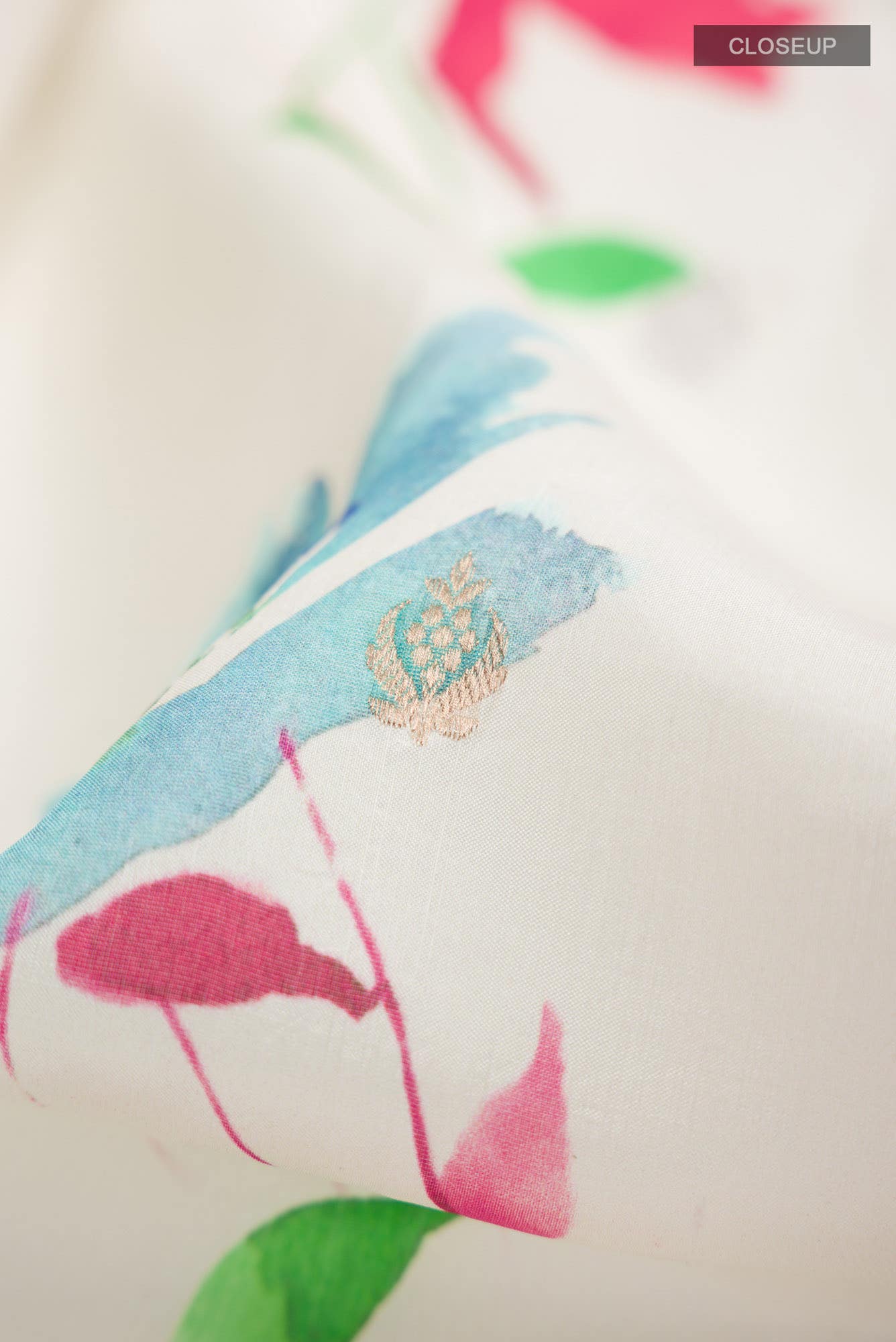 Cream Banarasi Raw Silk Saree