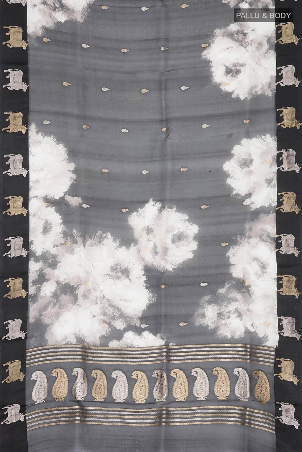 Black Organza Silk Saree