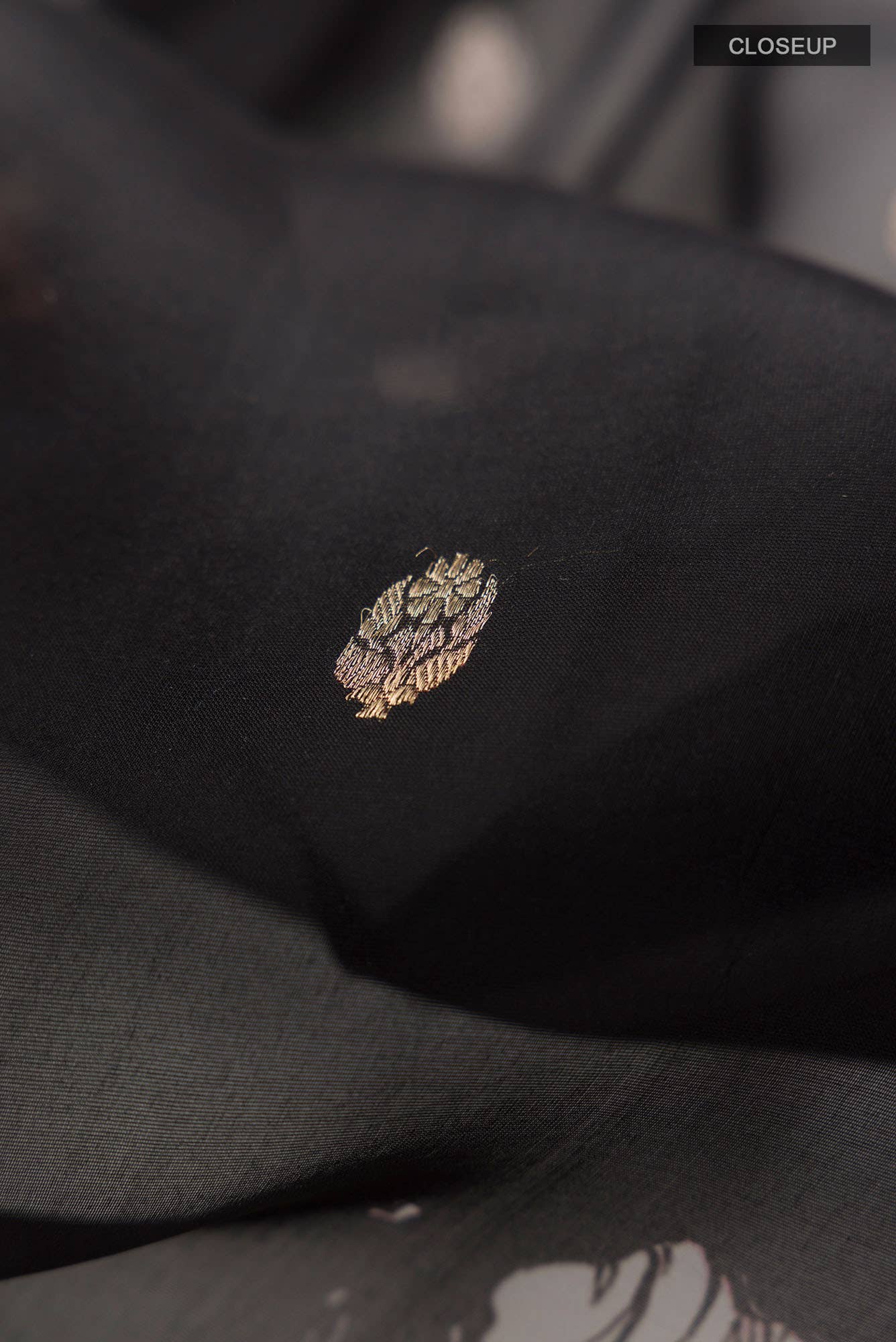 Black Organza Silk Saree