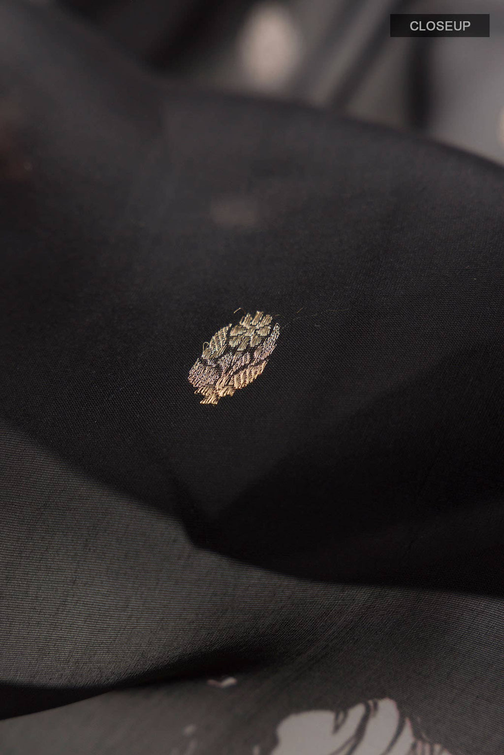 Black Organza Silk Saree