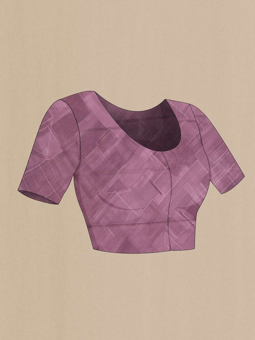 Purple Mysore Crepe Saree
