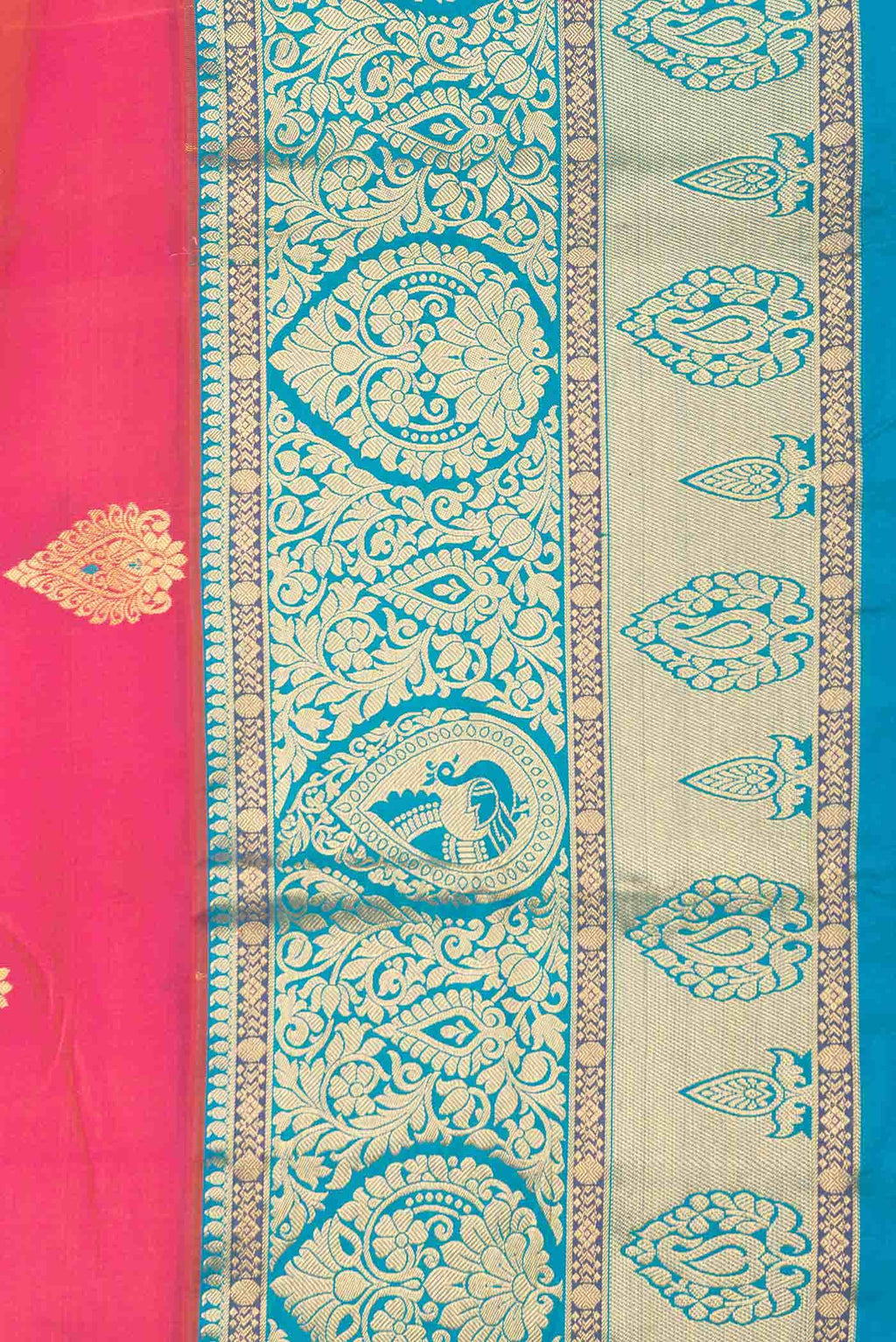 Pink Dual Tone Kanchipuram Silk Saree
