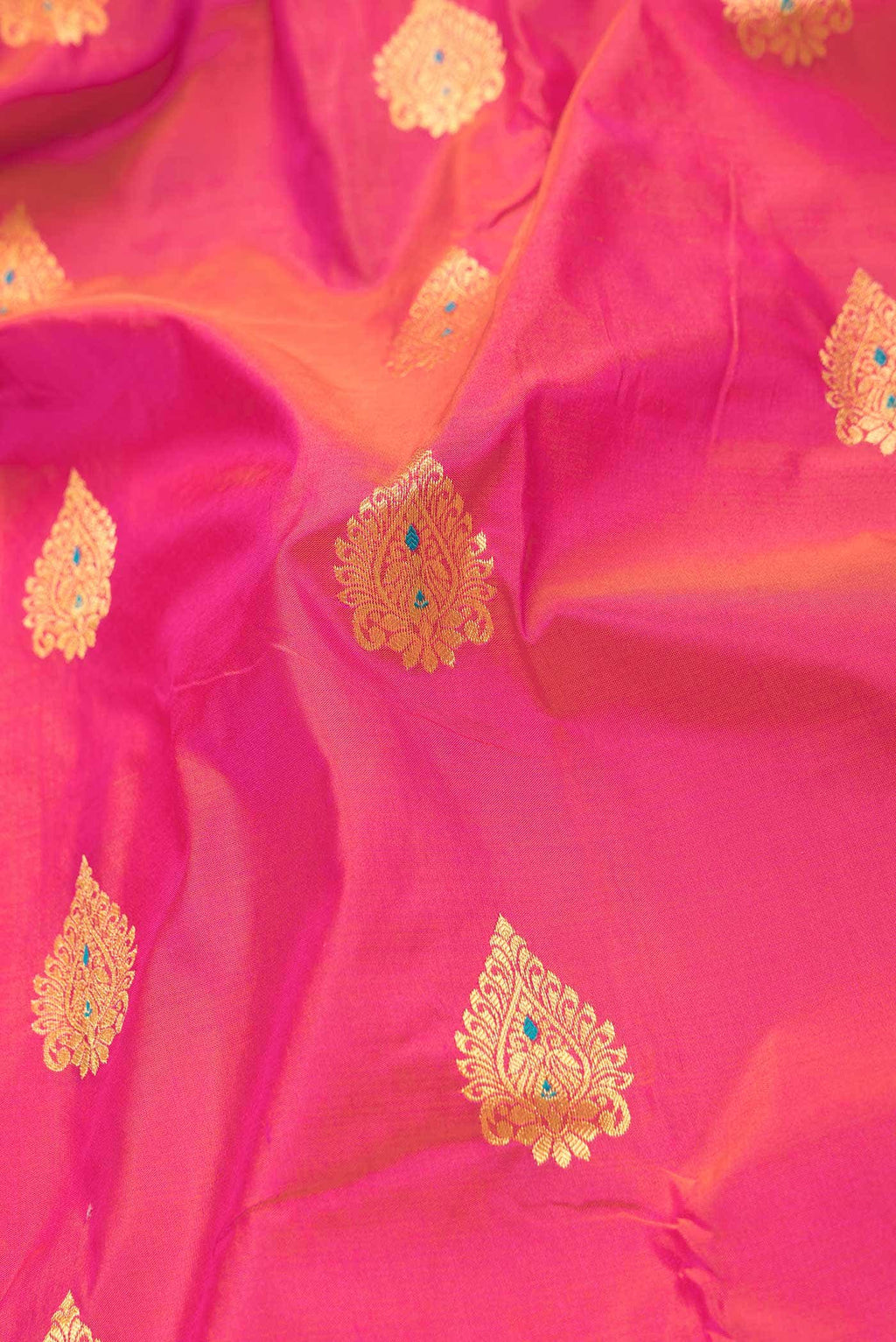 Pink Dual Tone Kanchipuram Silk Saree