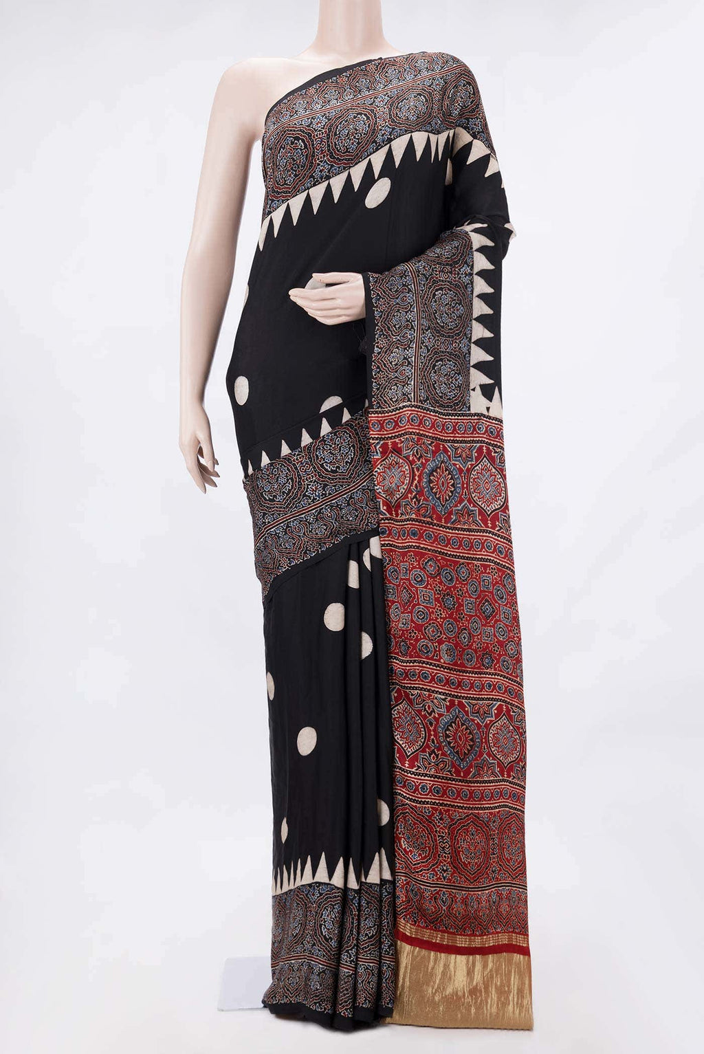 Maroon Dual Tone Satin Crepe Saree